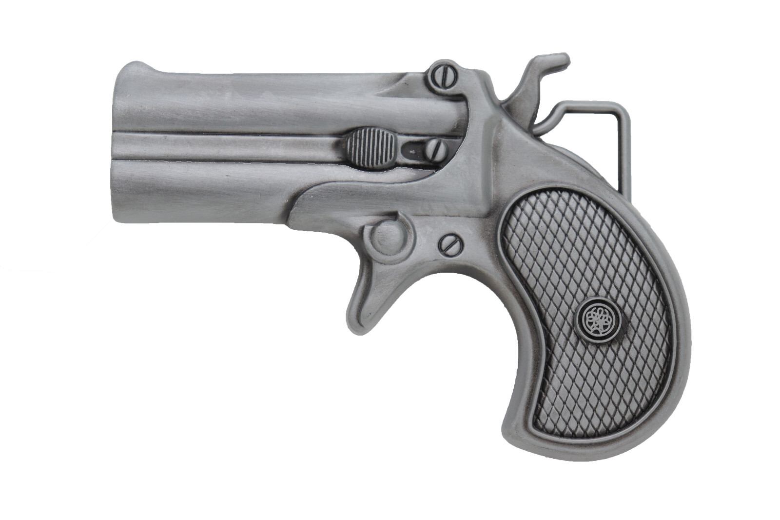 New Men Silver Metal Fashion Belt Buckle Biker Handgun Revolver Gun Army Weapon