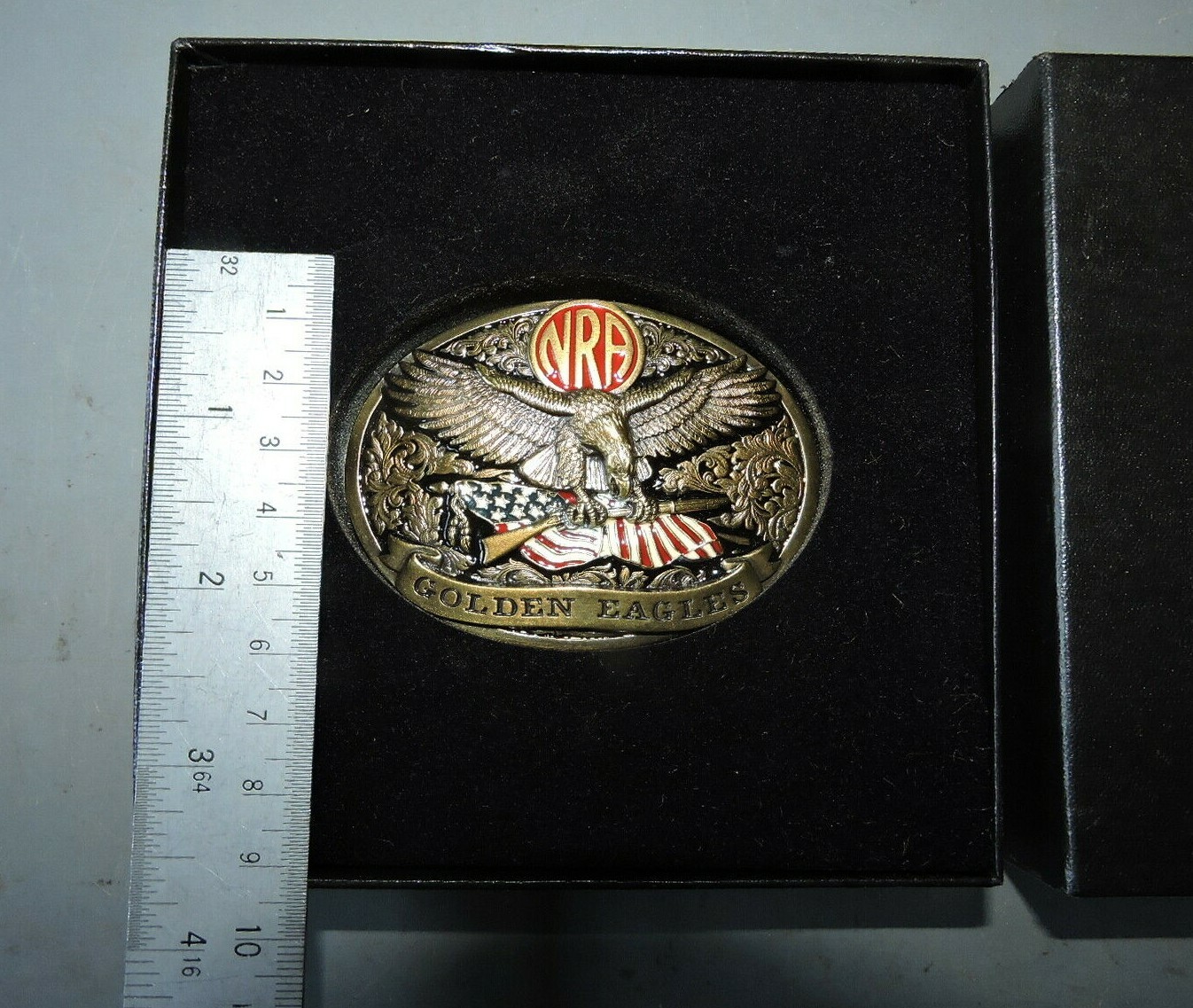 VTG LIMITED EDITION NRA National Rifle Association Golden Eagles Belt Buckle