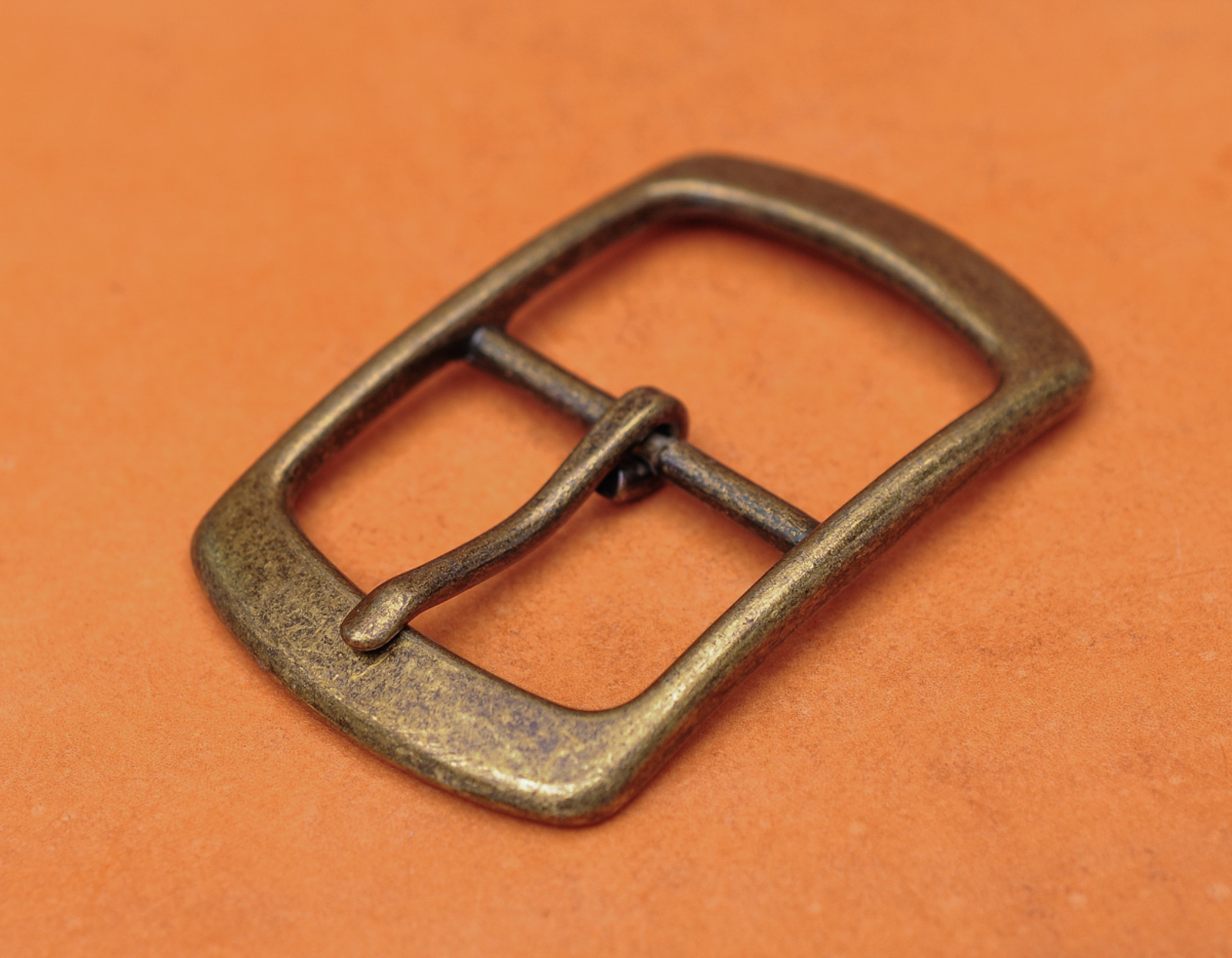 Antique Brass Center Bar Belt Buckle for Leather Belt Replacement Fit 40mm Strap