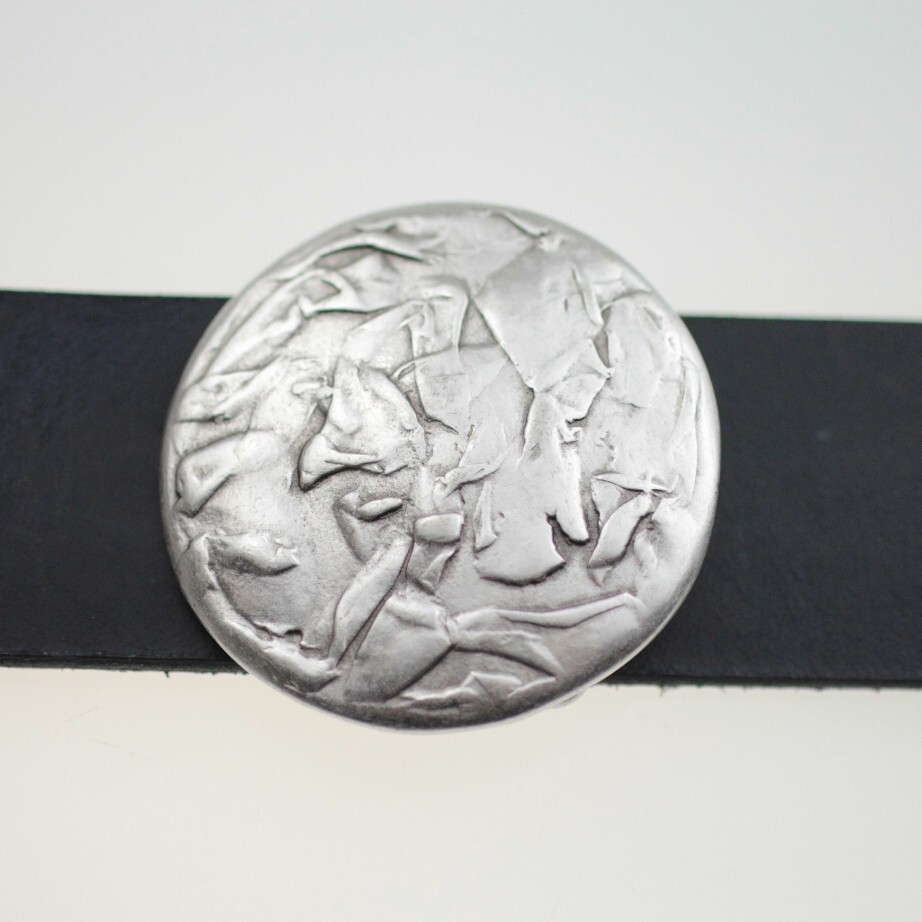 Round belt buckle antique silver buckle removable buckle removable belt up to 4 cm