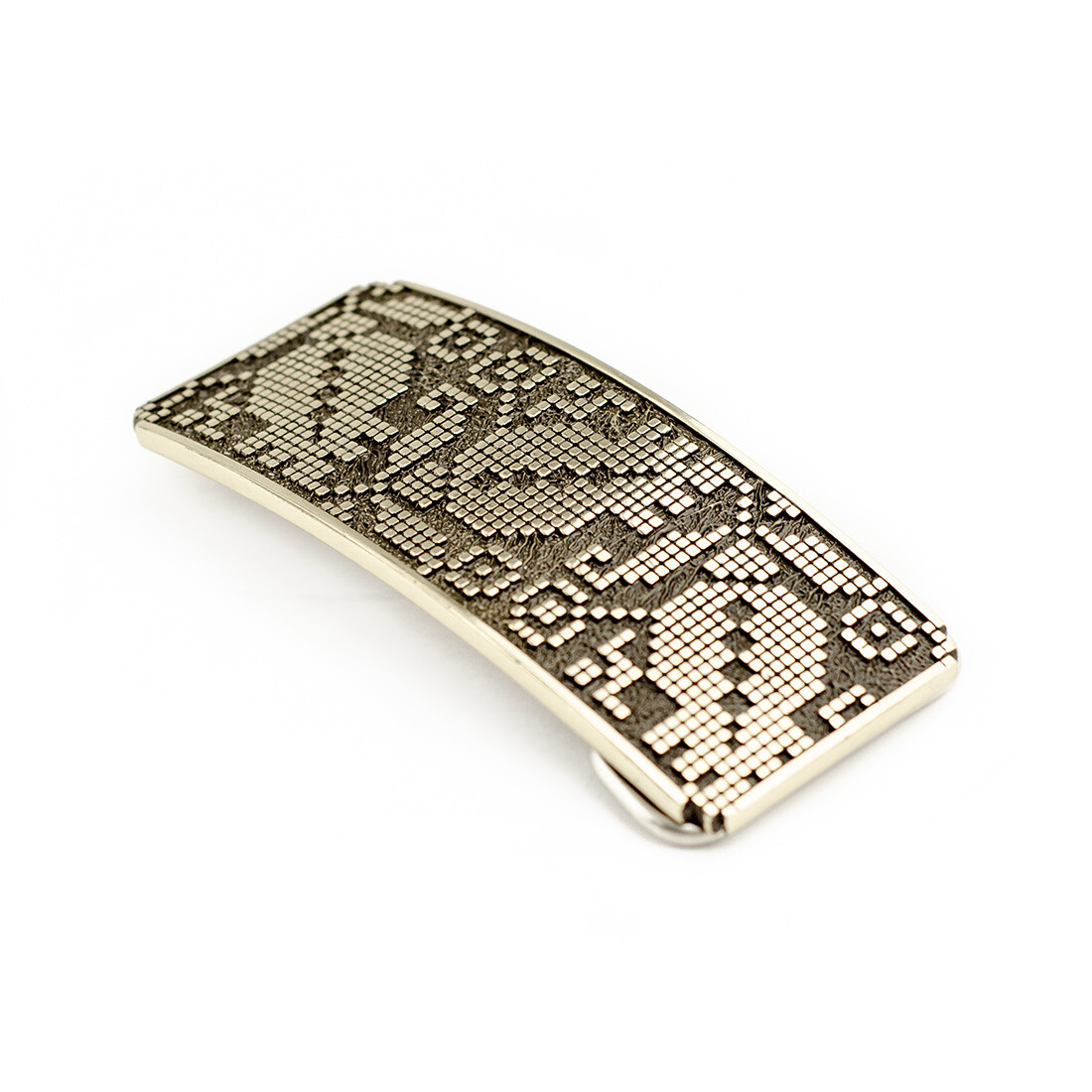 German silver belt buckle Ukrainian embroidery, Vyshyvanka, poppy flower design