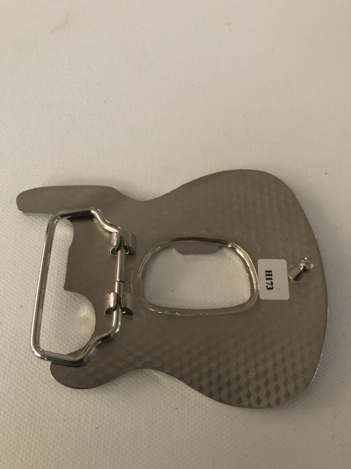 Blue Enamel Rock Music Star Guitar Belt Buckle With Beer Bottle Opener