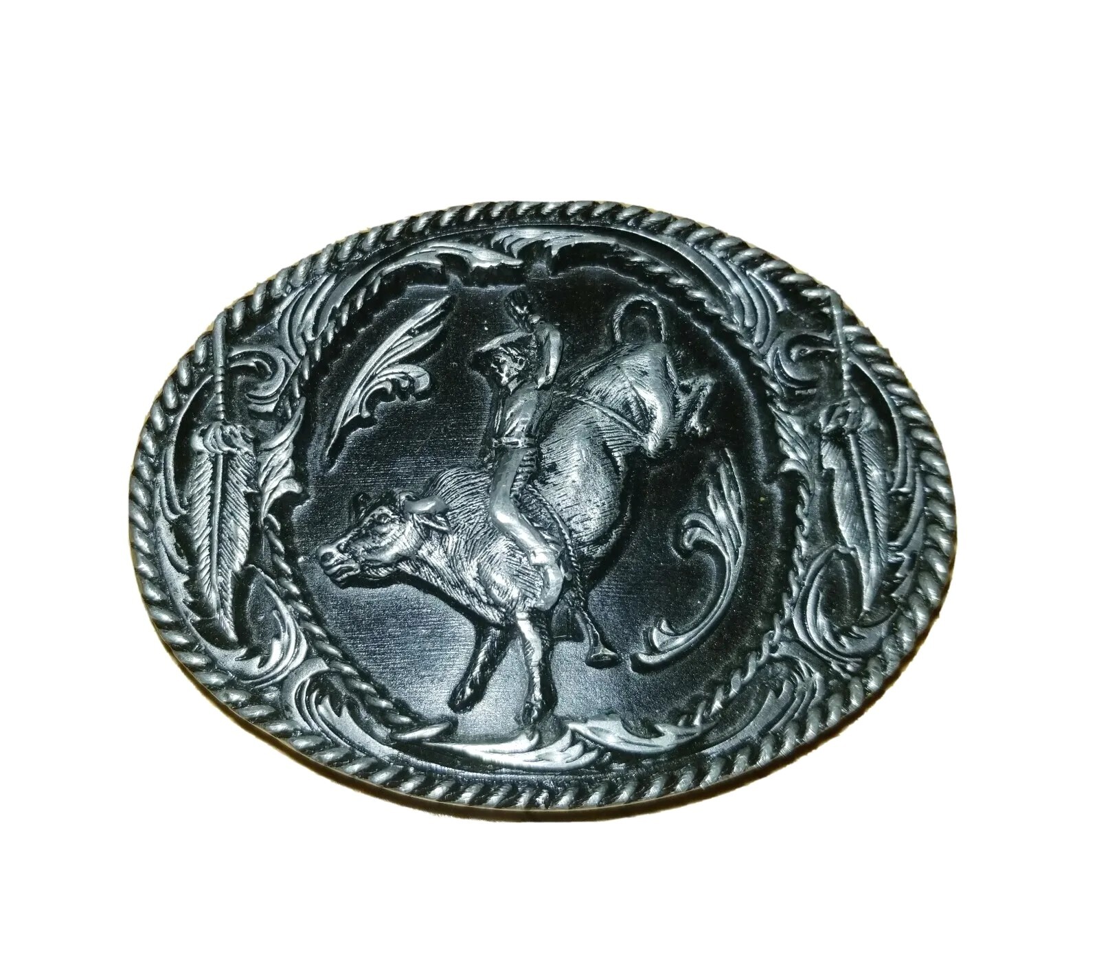 SISKIYOU BELT BUCKLE BULL RIDER COWBOY WESTERN RODEO 1995 USA