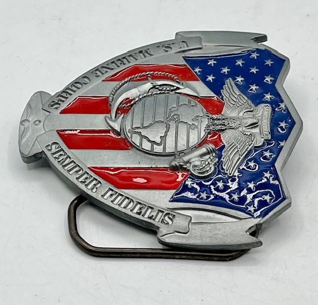 U.S. Marine Corps Semper Fidelis Belt Buckle By Great American Products 2007