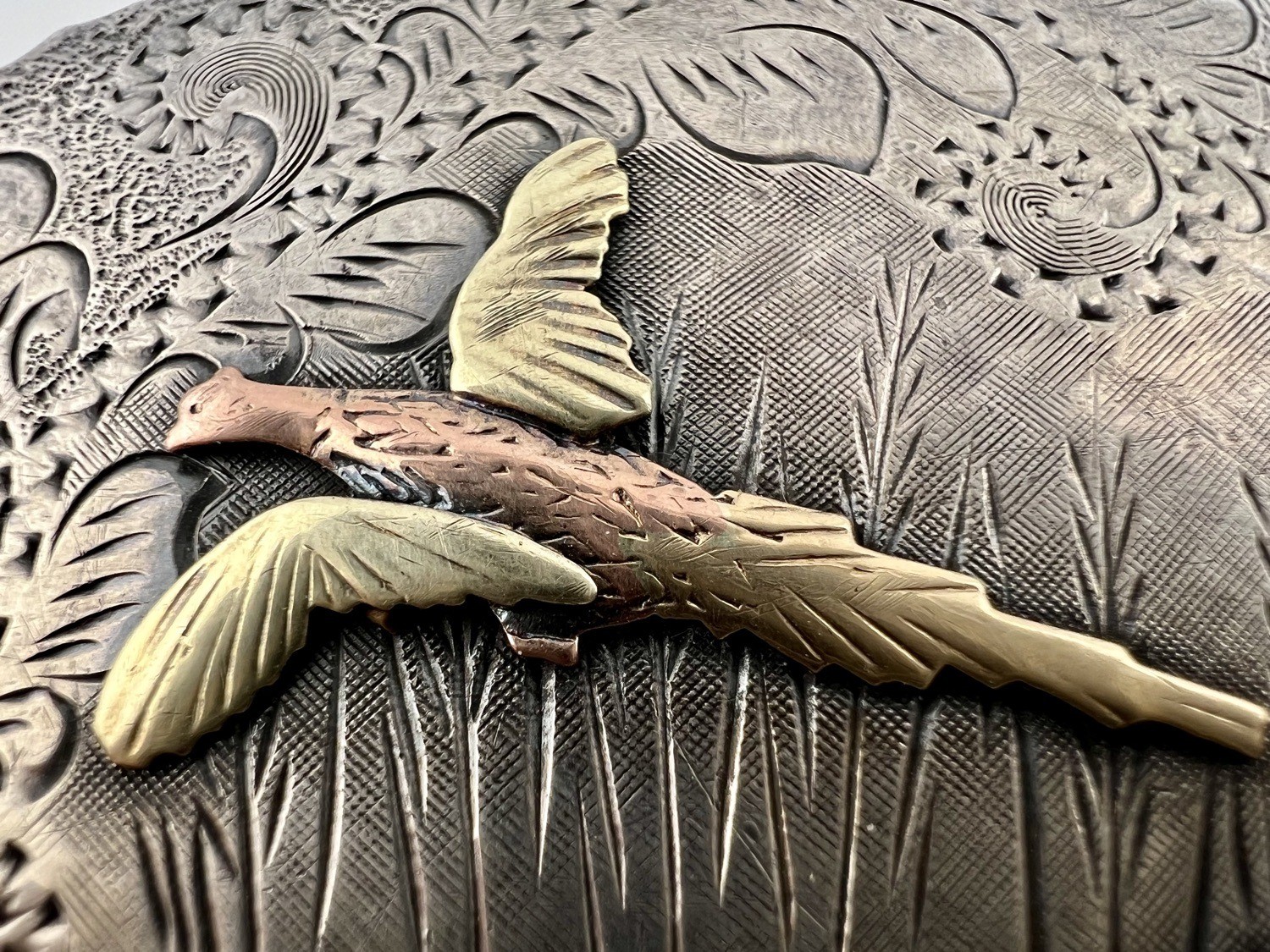 Vintage Western Style Sterling Silver Rooster Pheasant Belt Buckle 46.2g