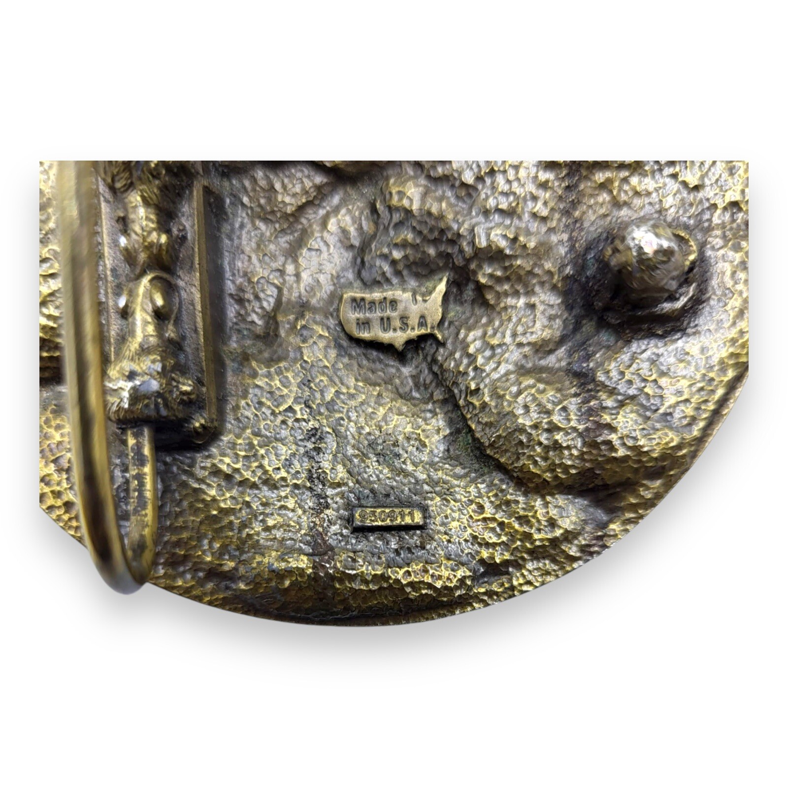 Vintage Collectible NRA Golden Eagles USA Heavy Enameled Belt Buckle