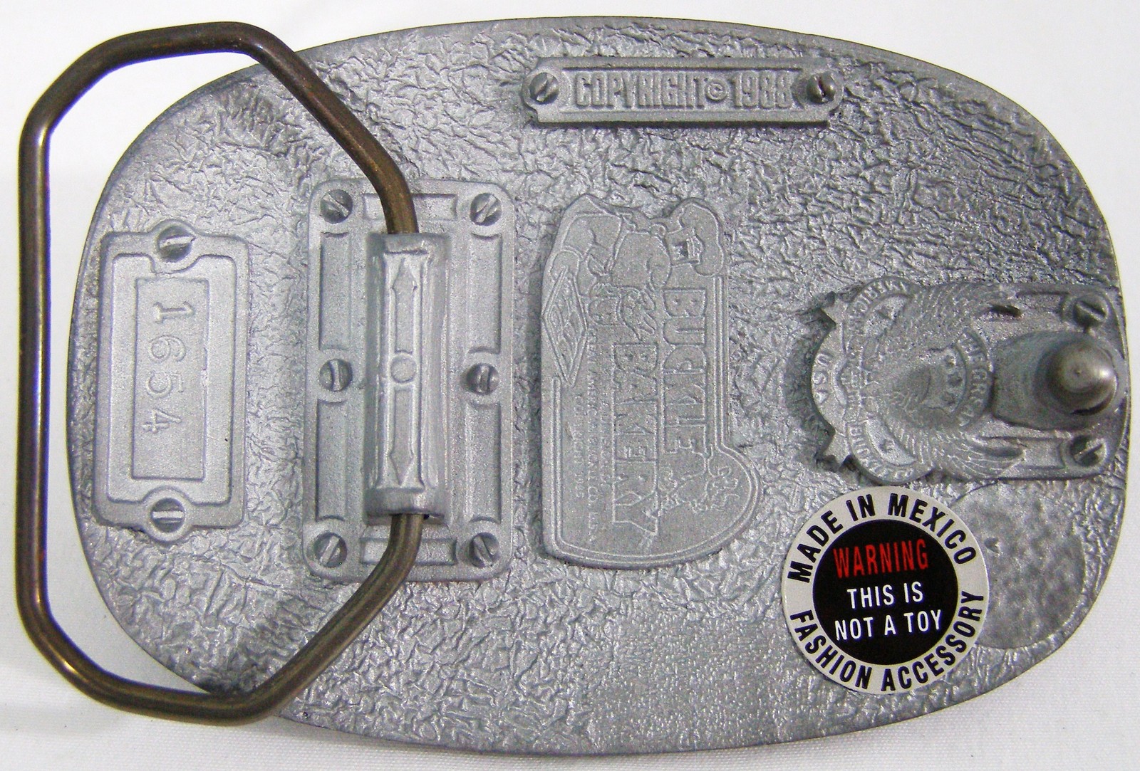 BELT BUCKLES Police Law Enforcement Cuffs Gun Silver Gray Blue Black Oval NWOT!