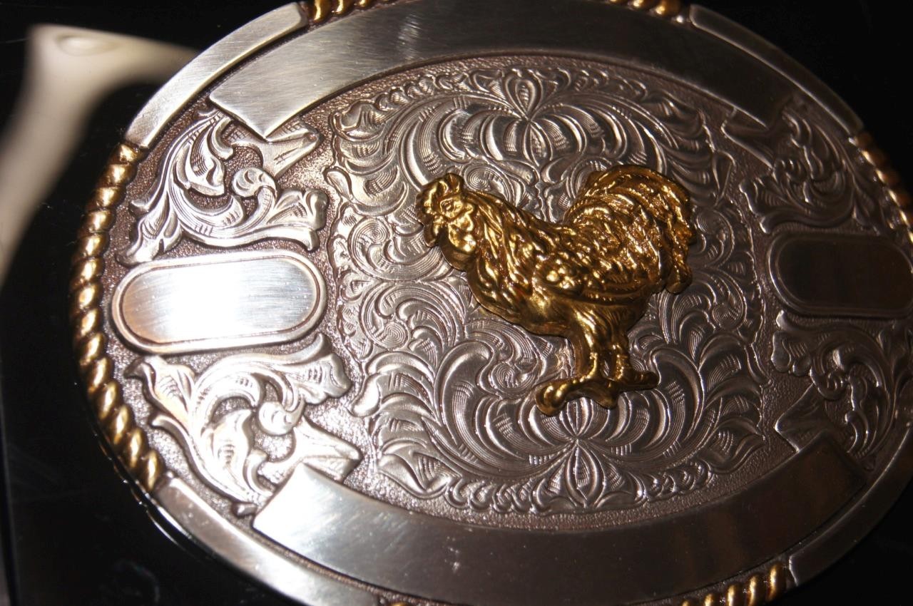 Crumrine OVAL BUCKLE ROOSTER by M & F Western 38654