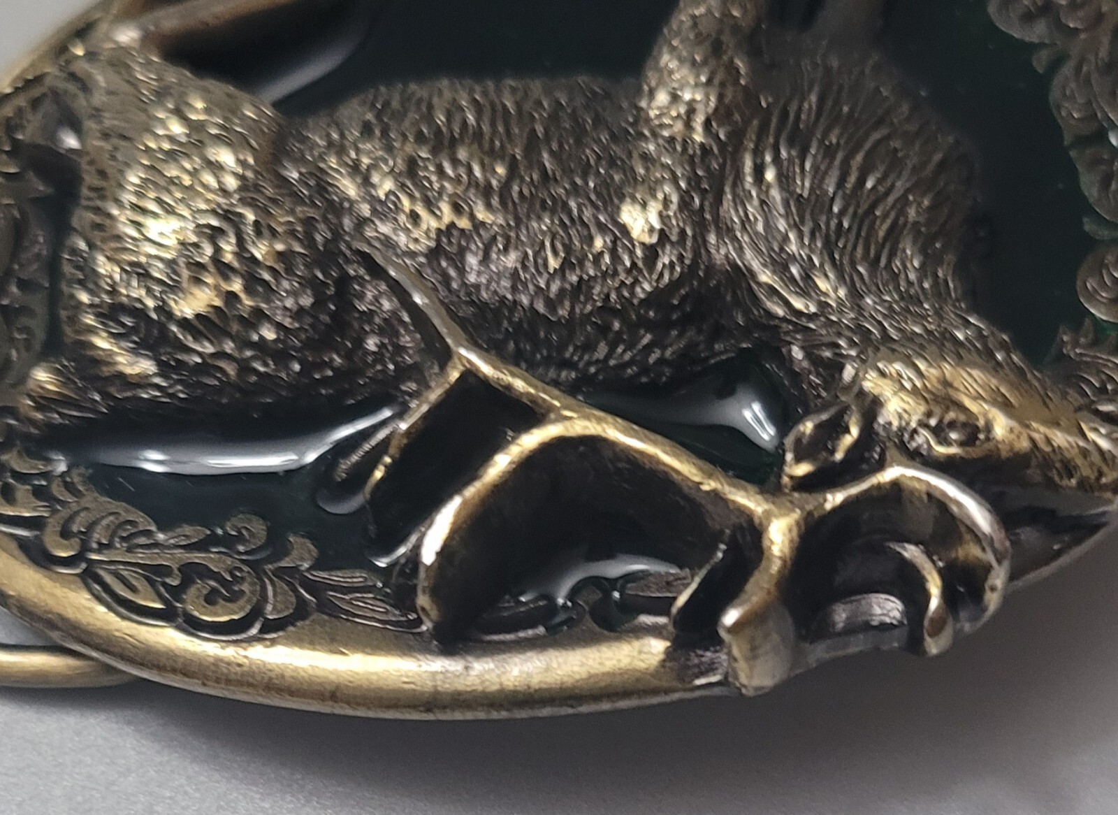 AMERICAN WILD LIFE STAG-DEER BELT BUCKLE. Copyright 1981.Serial number 510. USA