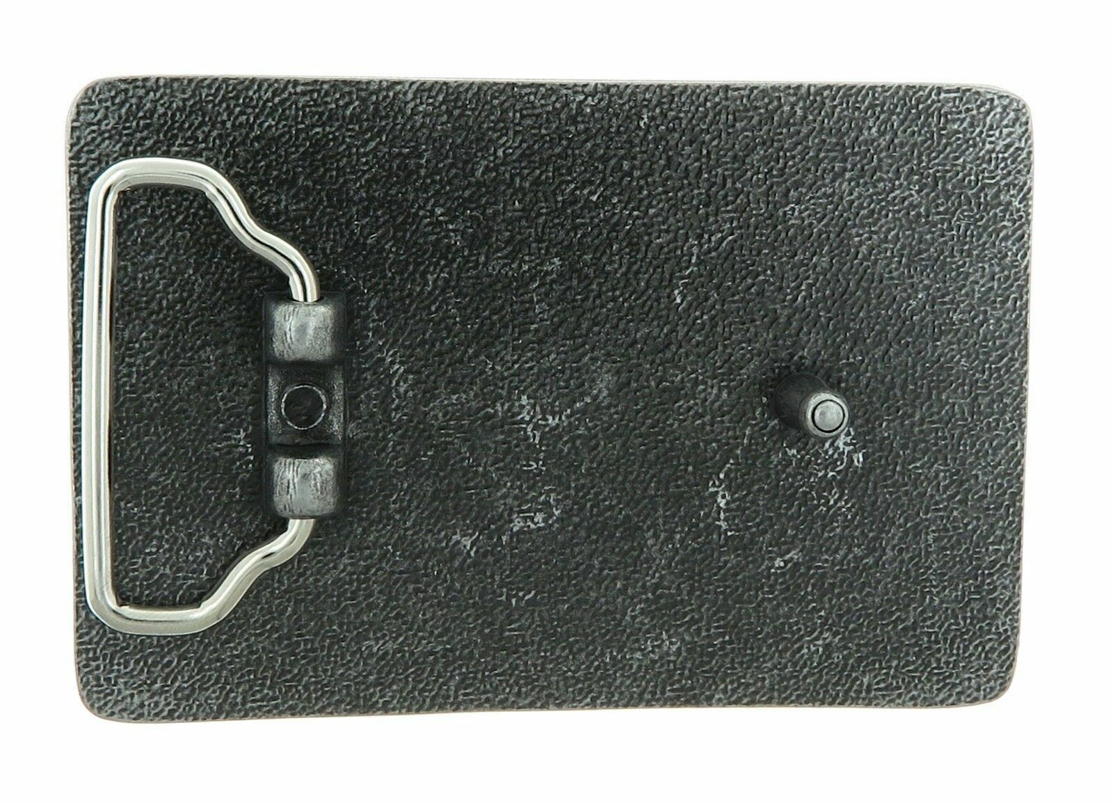 Antique Silver Rectangle Blank Metal Belt Buckle