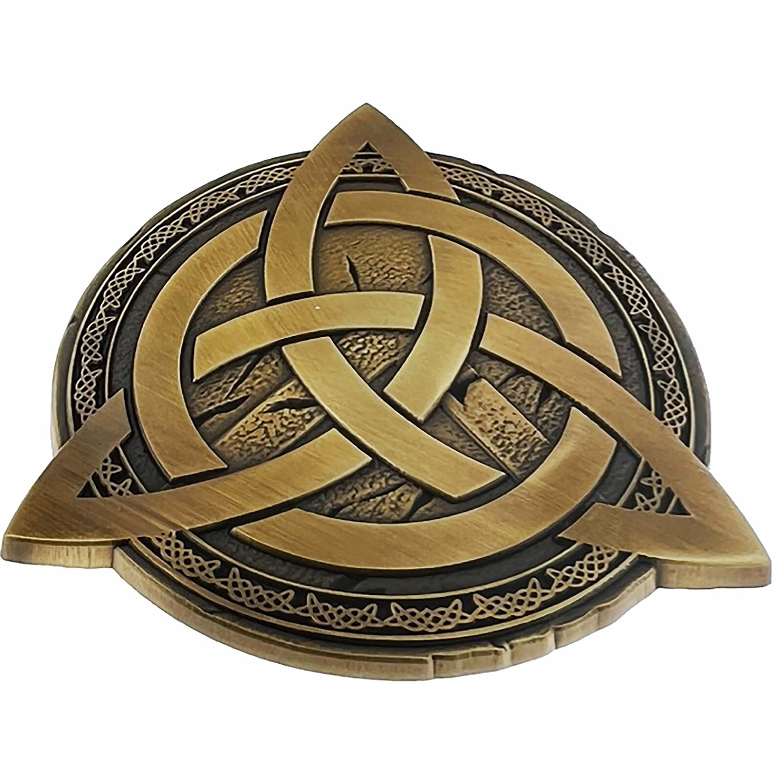 Celtic Trinity Belt Buckle antique gold