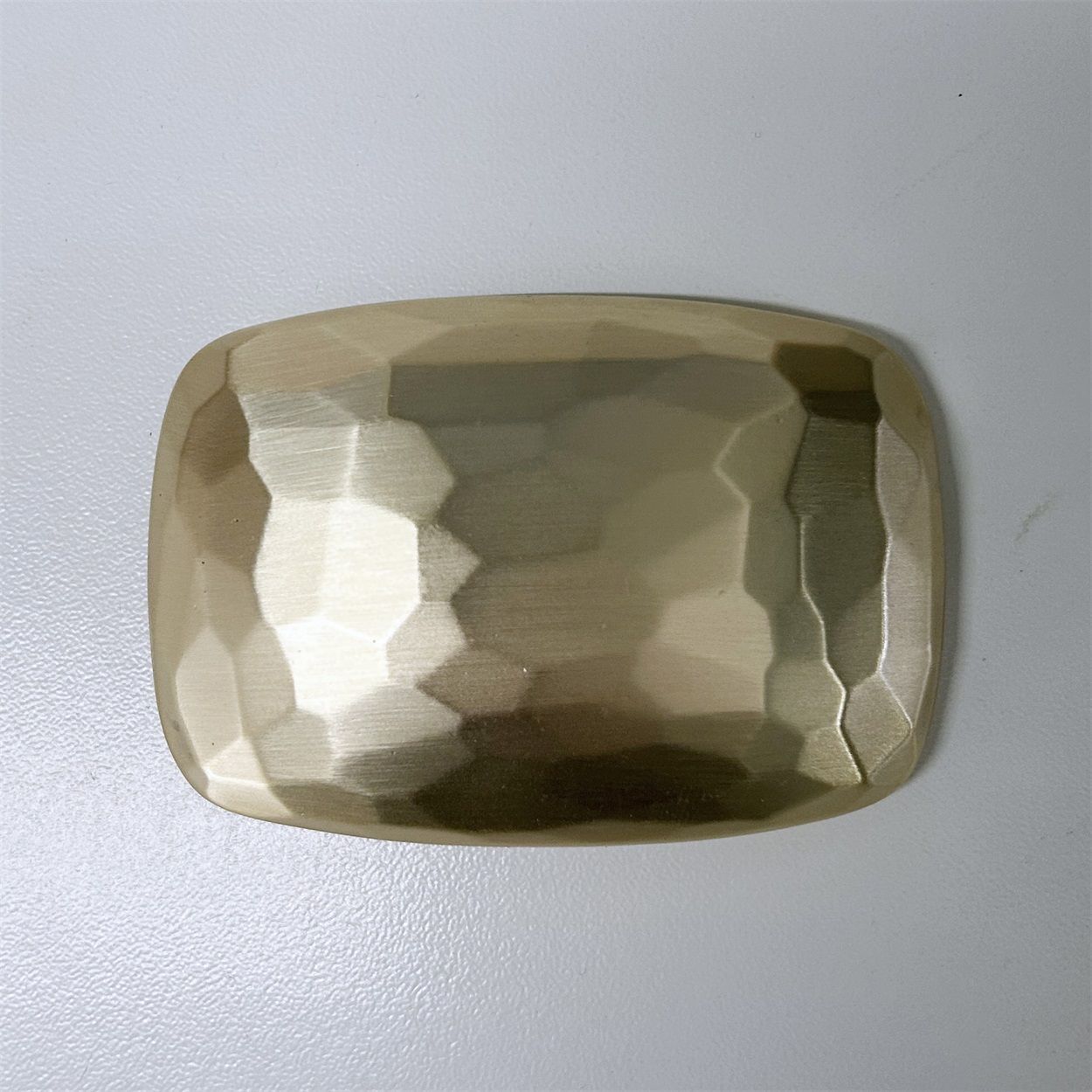 Gold Plated Geometric Angles Polyhedron Western Metal Belt Buckle