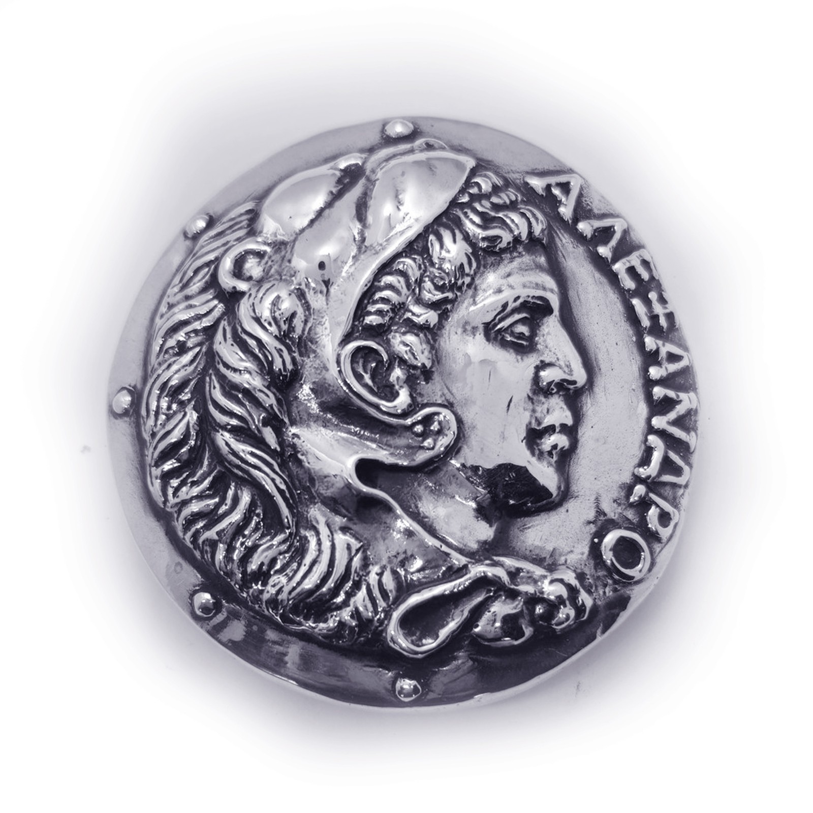 Alexander The Great of Makedonia Sterling Silver Belt Buckle