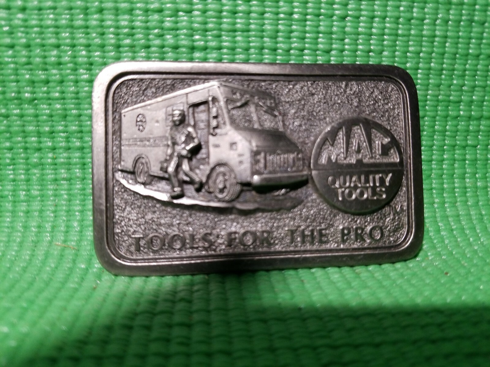 Vintage Mac Quality Tools For The Pro Mens Belt Buckle Ltd Edition Pewter USA