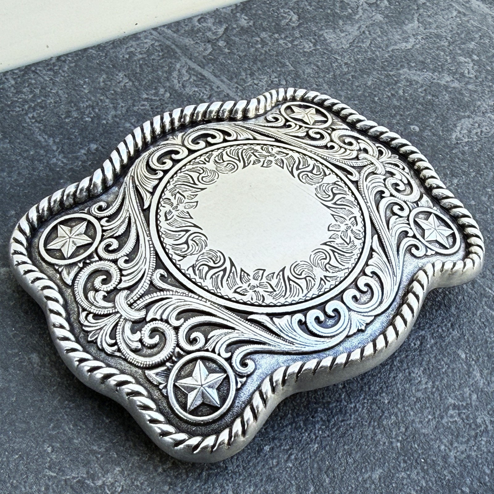 Custom Personalized Belt Buckle Monogrammed Western Buckle for Belts Wide 1.5&Prime;