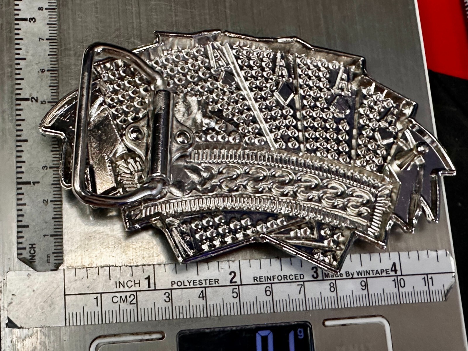 Four Aces Playing Card Game ALL SSSSSSSSSS! Casino Gambling Jeweled Belt Buckle