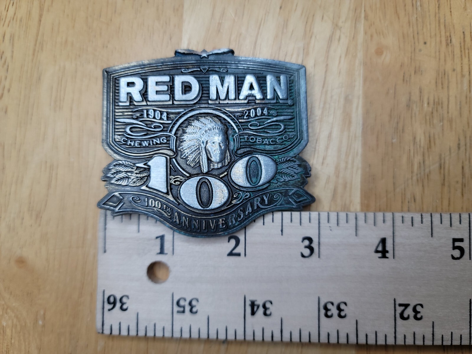 NICE **RED MAN CHEWING TOBACCO 100TH ANNIVERSARY** BELT BUCKLE