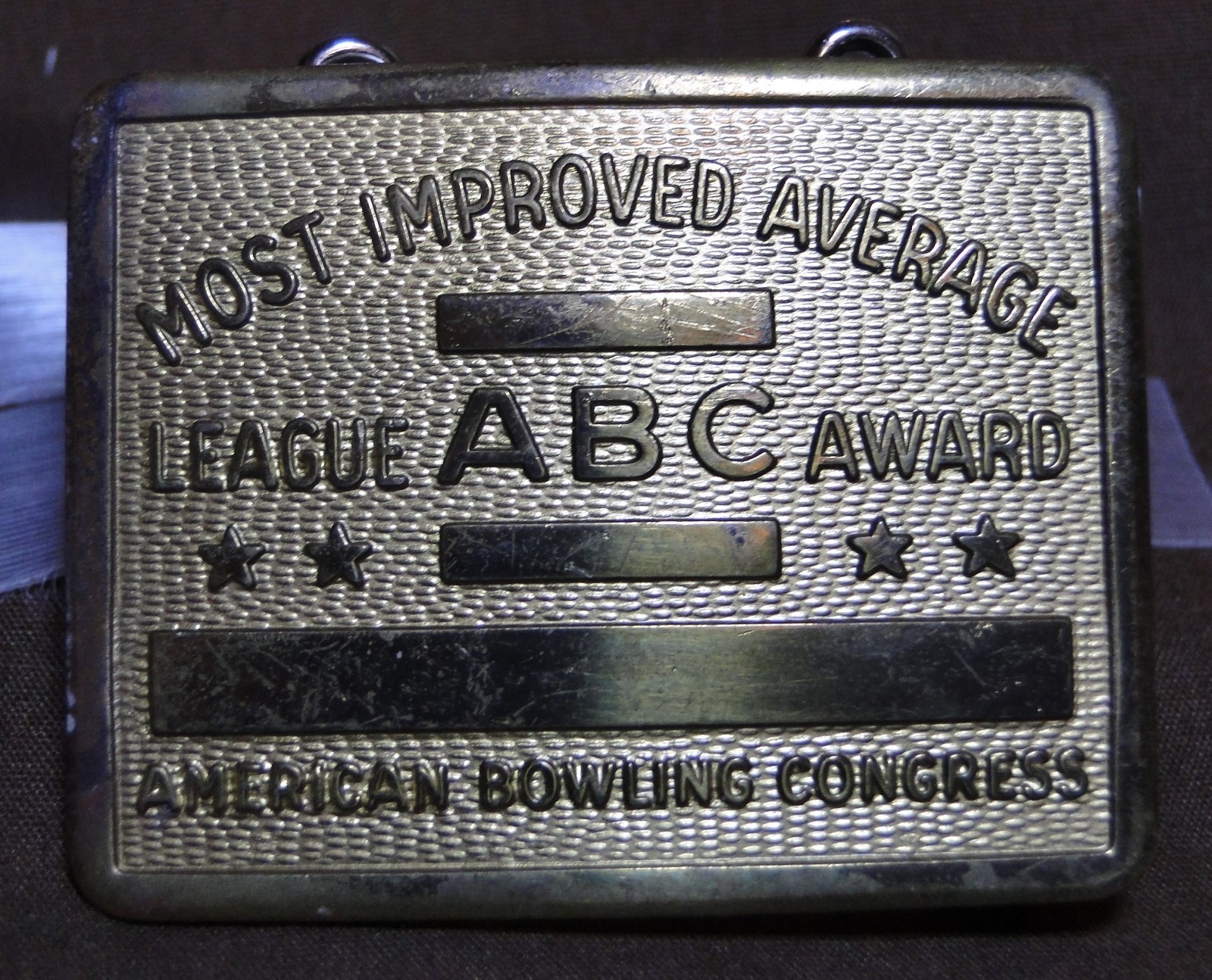 Belt Buckle – Most Improved Average – League ABC Award – American Bowling Congre