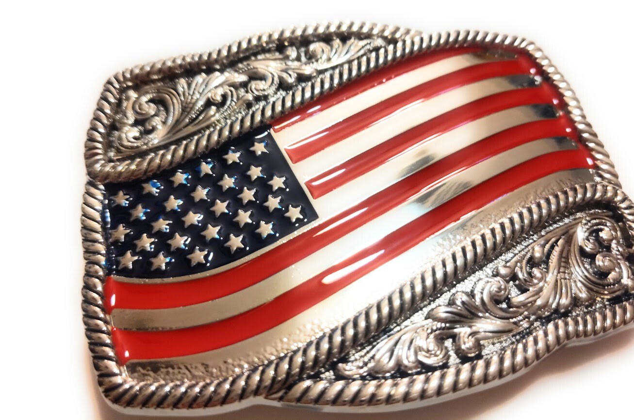 prem USA FLAG United States belt buckle military army navy marines AF USA Seller