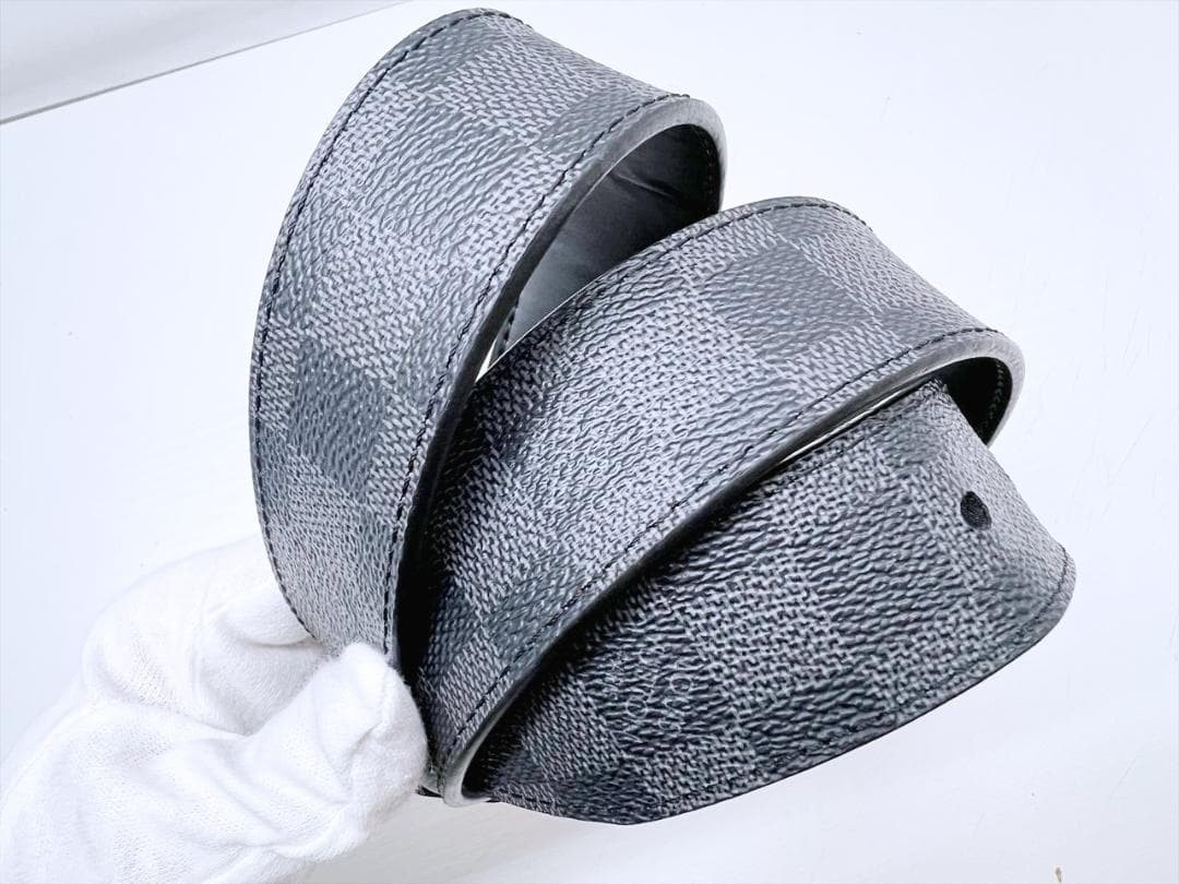 Louis Vuitton Pre-Owned Damier Graphite Slender Belt 85