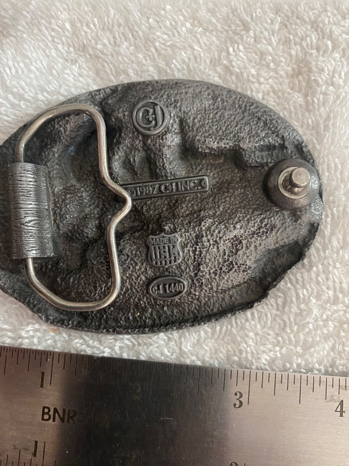 American 4-4-0 Train Metal Belt Buckle 1987 C & J CJ1440 Railroad