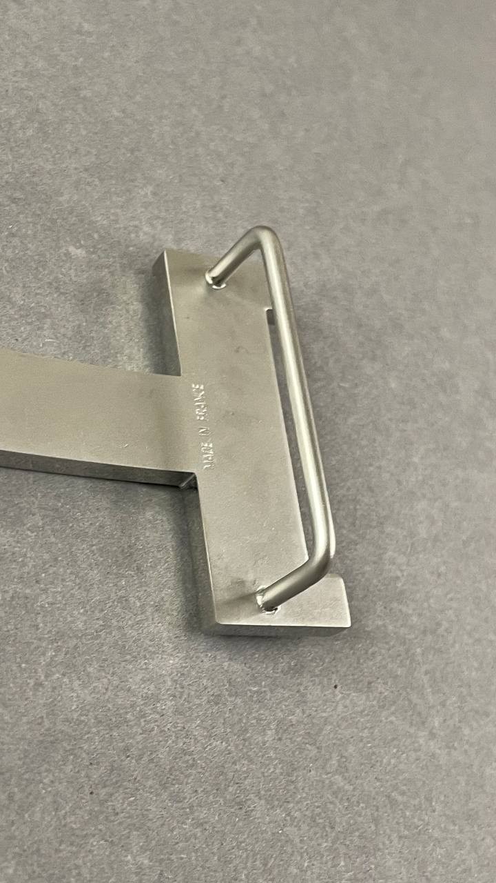 Silver H Buckle 40mm 1.5` Glossy Silver Hardware Belt Buckle