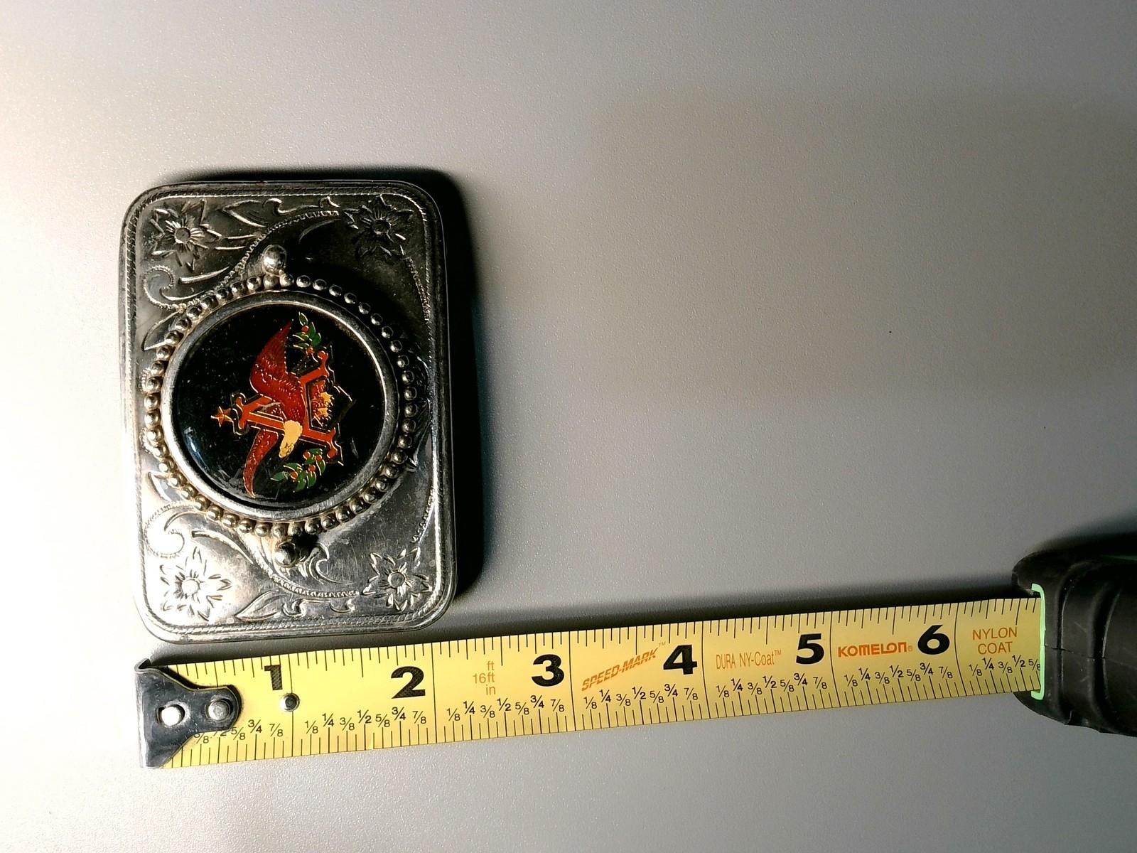 Vintage Masonic Silver Tone Belt Buckle with Eagle & Emblem