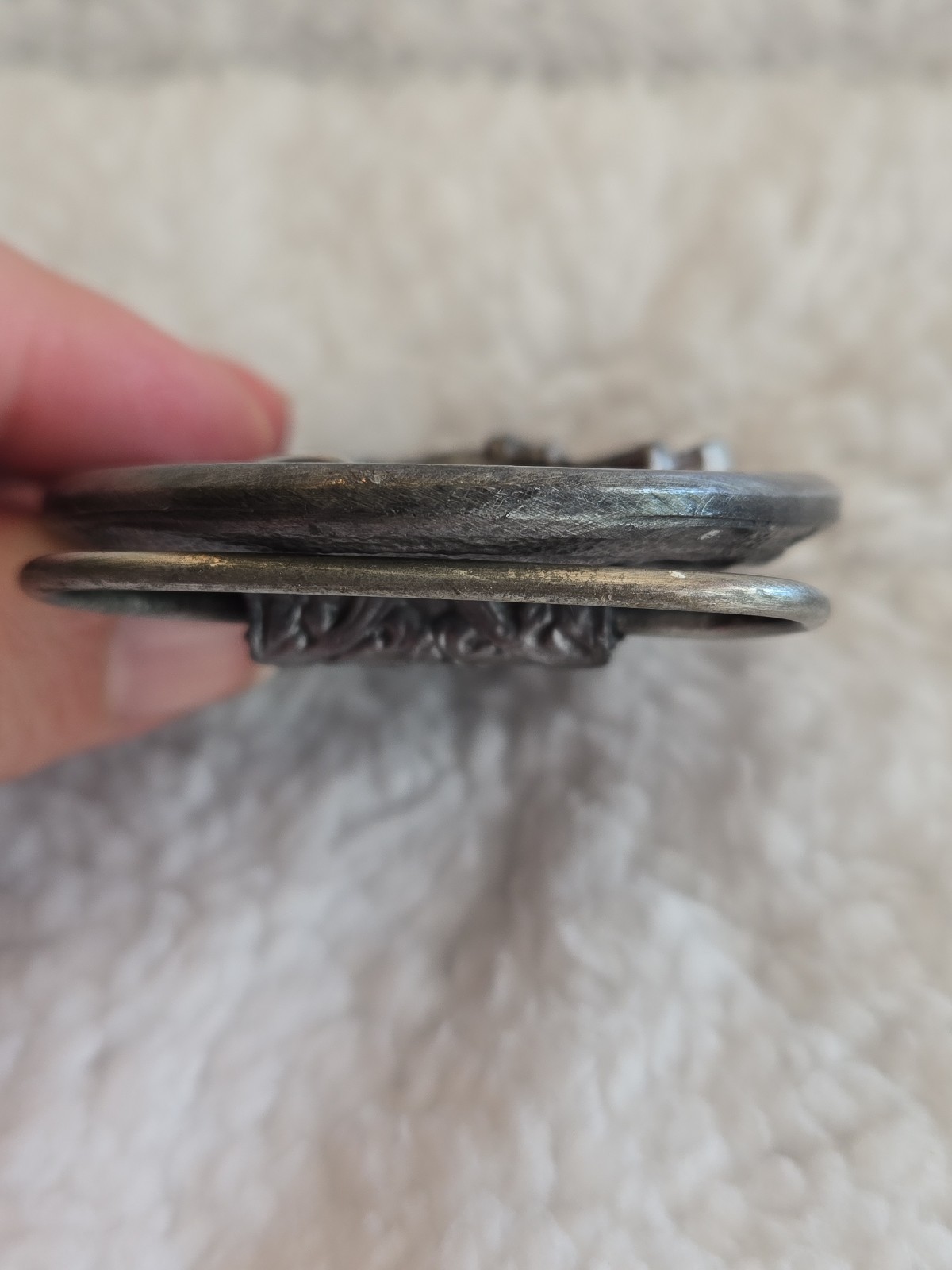 Vintage Bergamot Deer Belt Buckle #G-146 Glossy Colors Pewter 1983 Made In USA