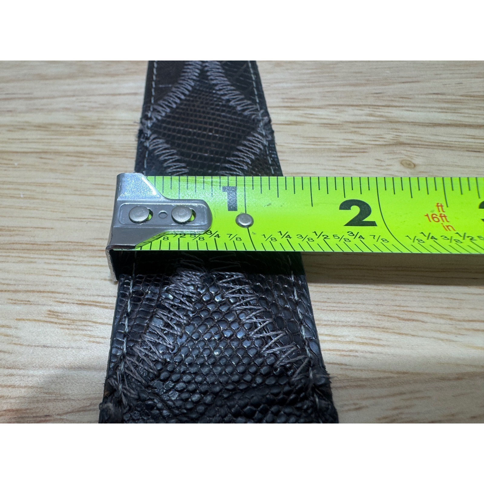 Justin Genuine Lizard Made in USA Belt Size 36 No Buckle