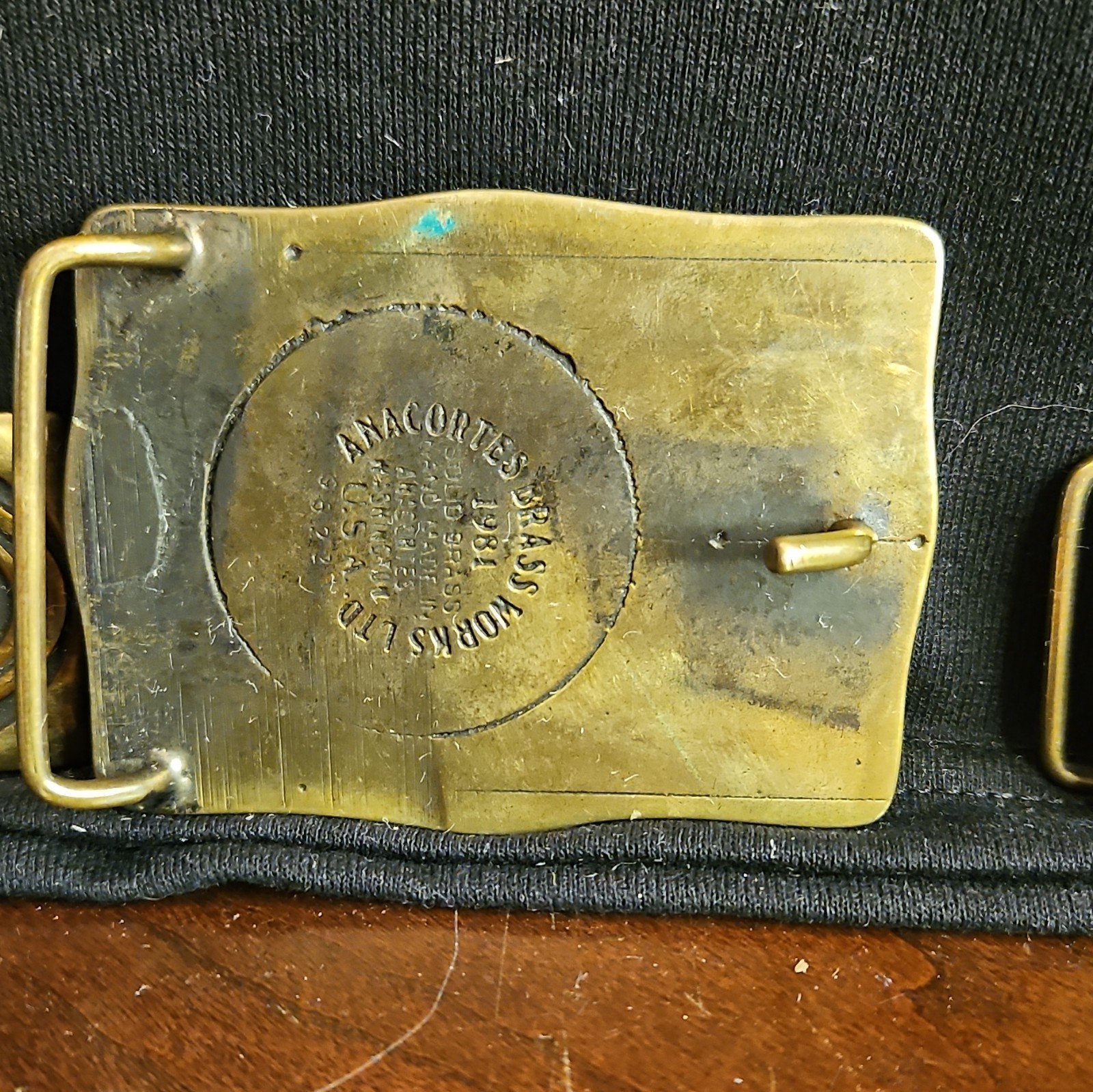 Anacortes Brass Works Ltd NRG Drilling Liberal KS Brass Western Buckles Lot of 3