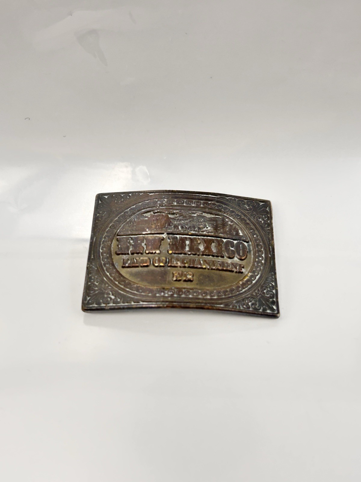 VINTAGE New Mexico 1912 Land Of Enchantment Belt Buckle – By PPI, 1975.