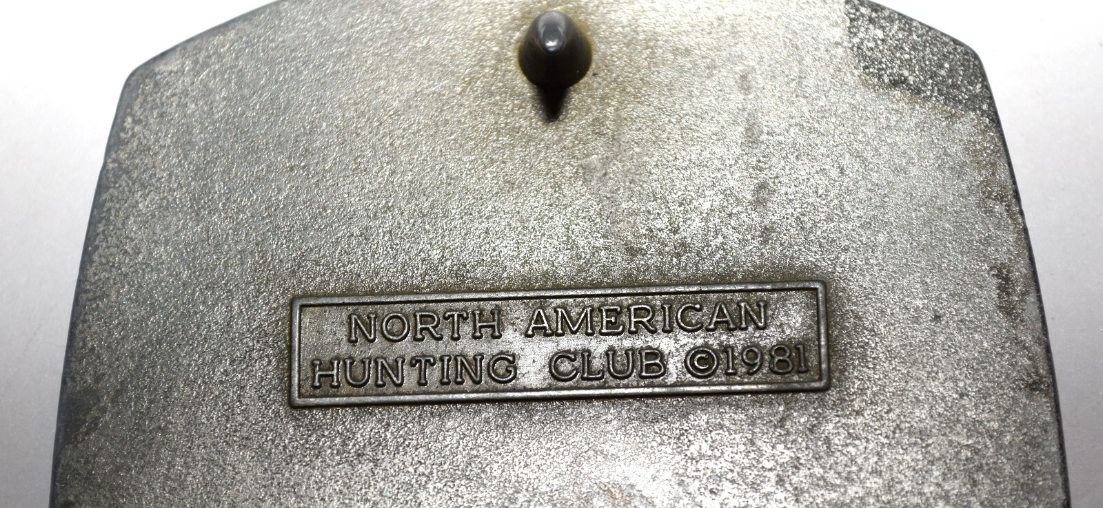 Vintage 1981 North American Hunting Club Life Member Embossed Eagle Belt Buckle