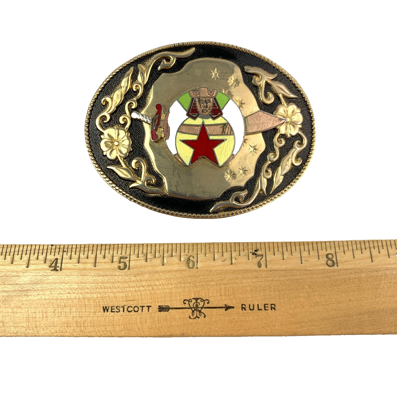 Vintage Masonic Legion of Honor Shriners Metal Belt Buckle