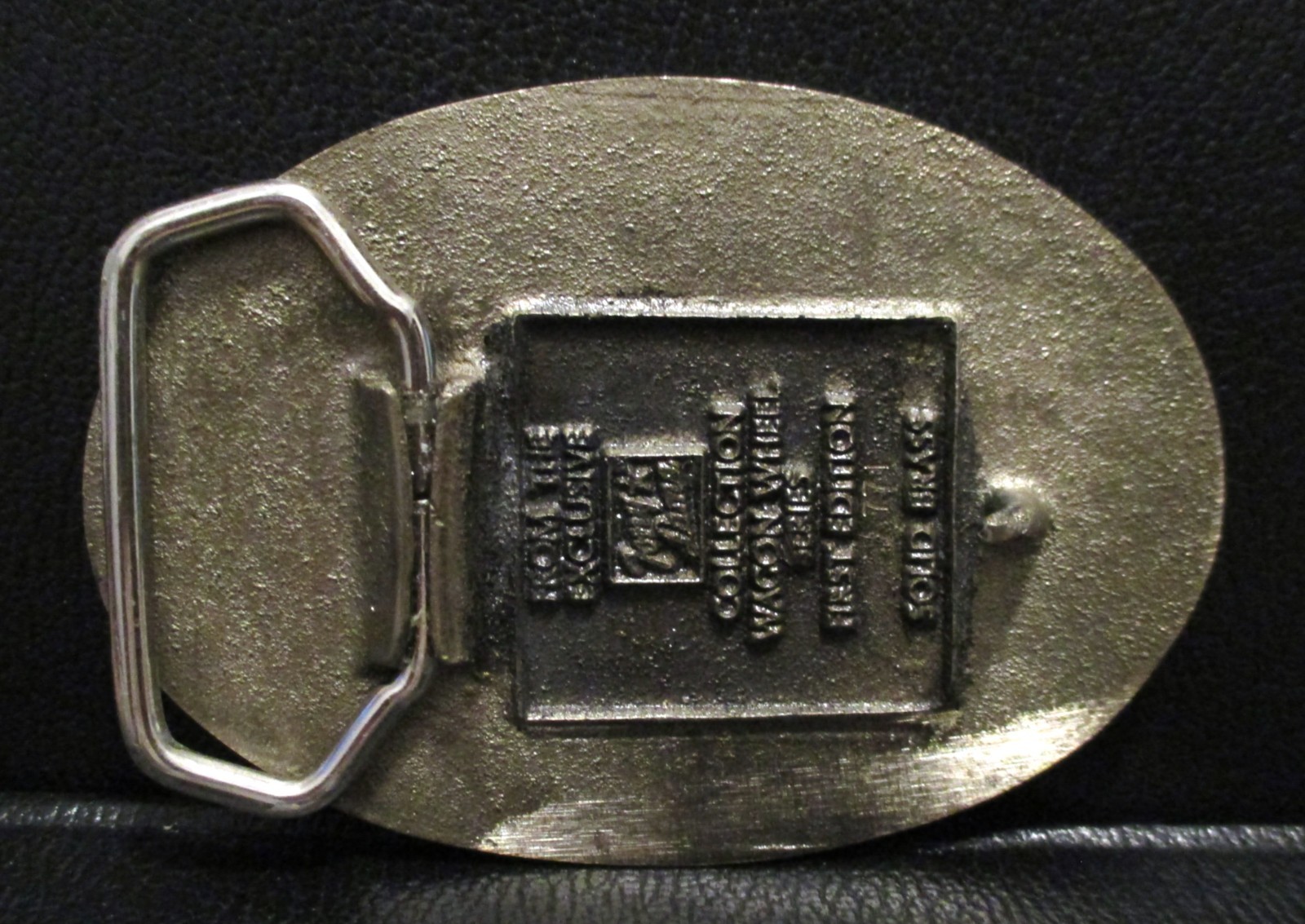 TONY LAMA Buck Board Wagon Wheel Brass Belt Buckle FIRST Edition Limited horses