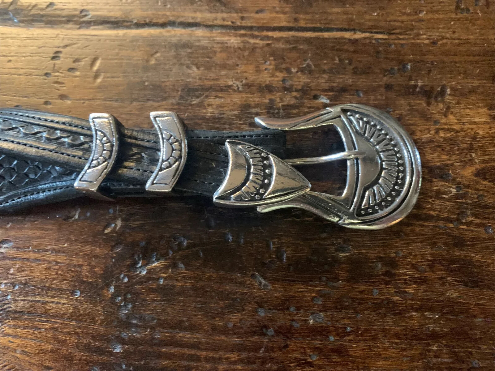 Navajo Carlos Ramos James Reid Style Sterling Silver Belt Buckle 26-27✅🐂