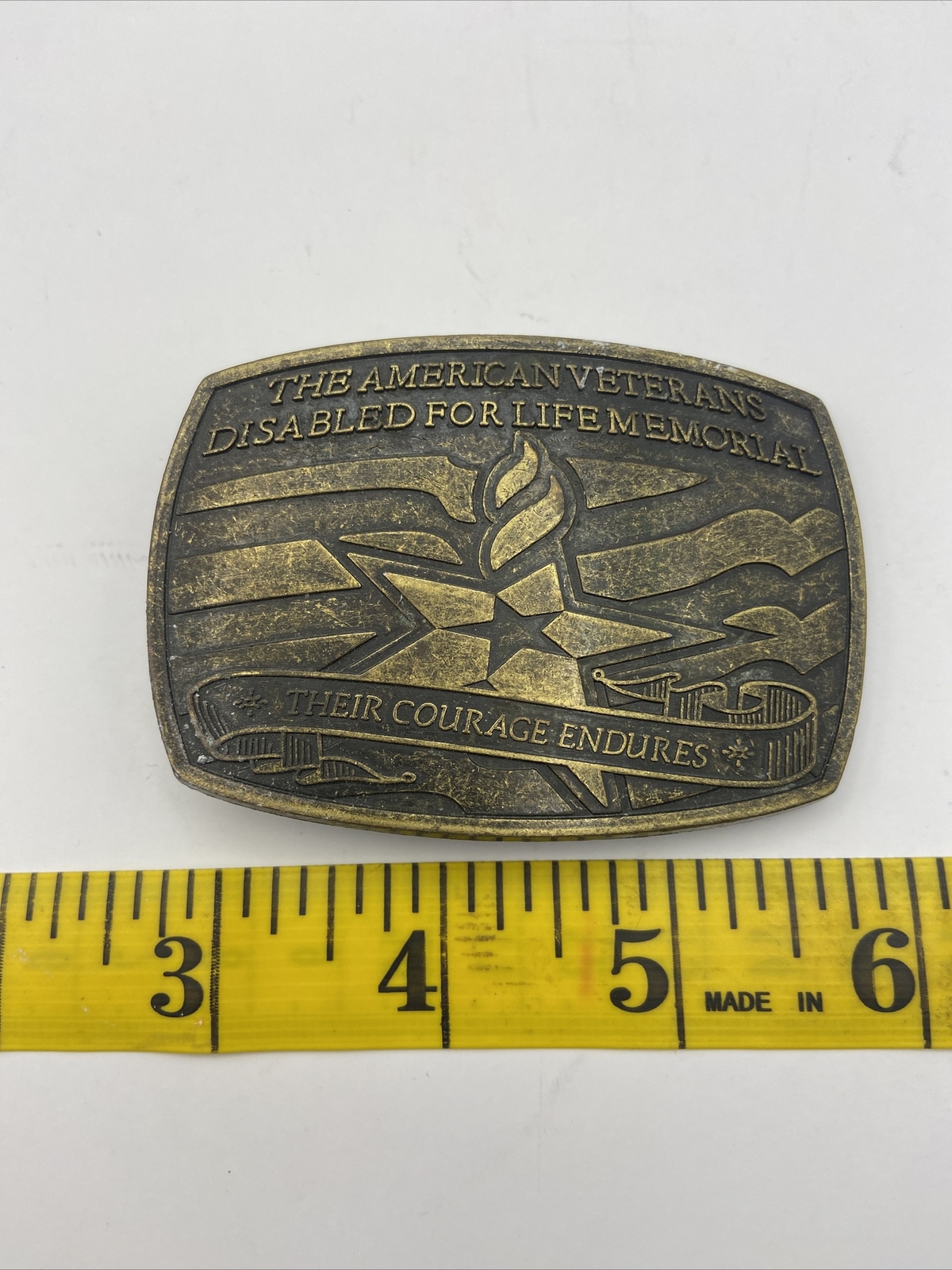 VINTAGE 2006 DISABLED AMERICAN VETERANS MEMORIAL BELT BUCKLE