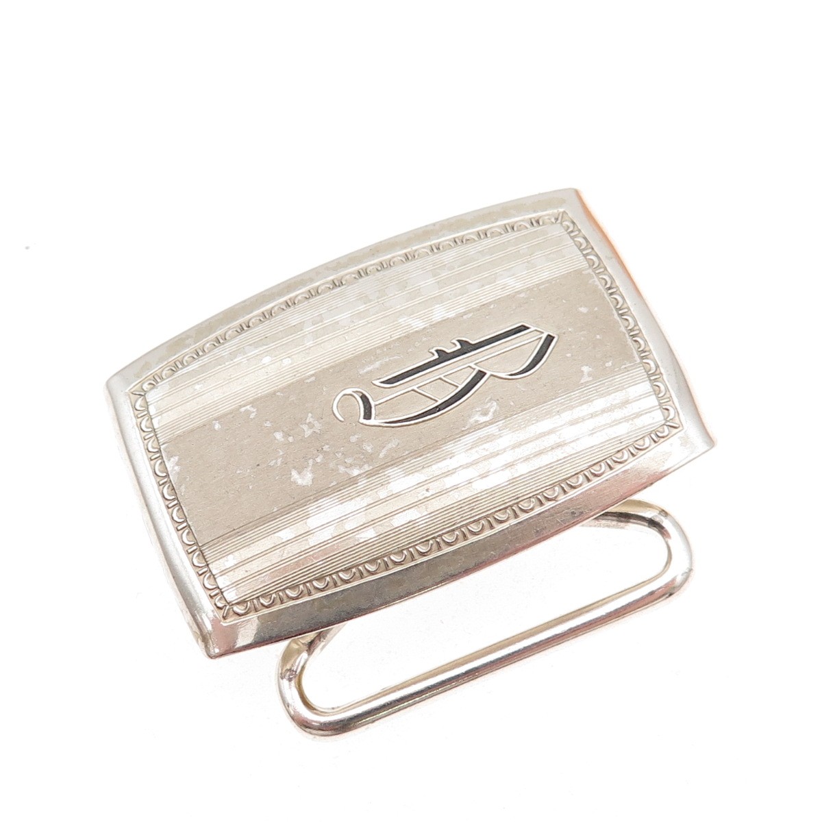 Hickok 925 Sterling Silver Antique Art Deco Letter B Initial Belt Buckle