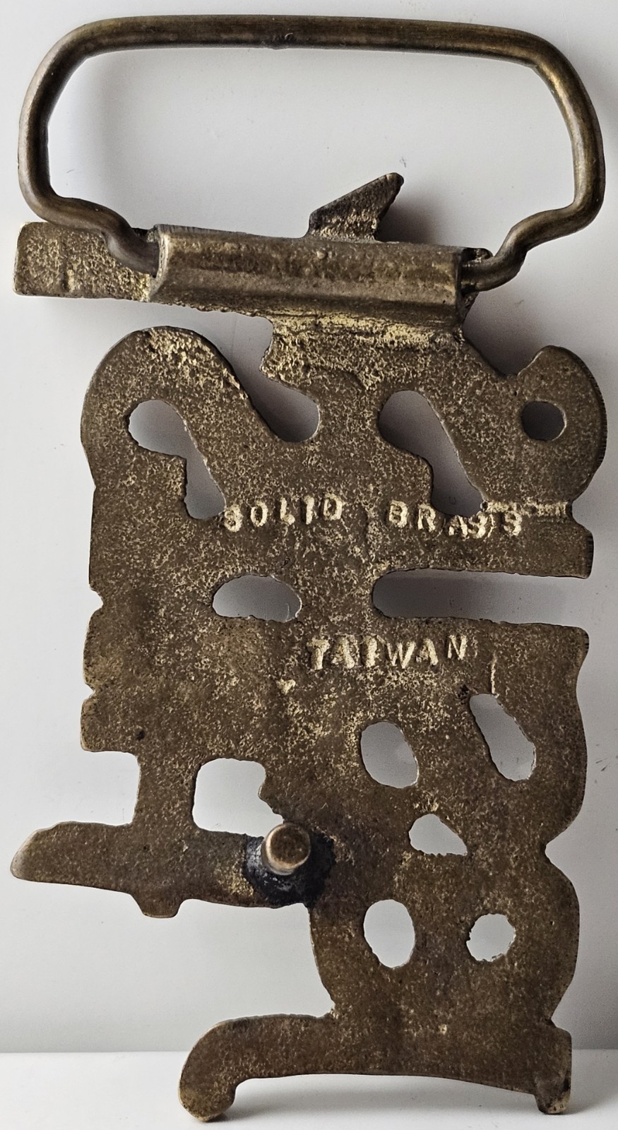 Jesus First Belt Buckle Solid Brass Vintage Taiwan Religious Belt Clamp Decor
