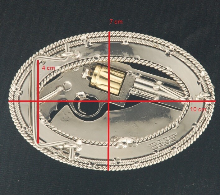 (MADE BY ORDER) BUCKLE HANDMADE STAINLESS STEEL WESTERN STYLE GUN PYTHON