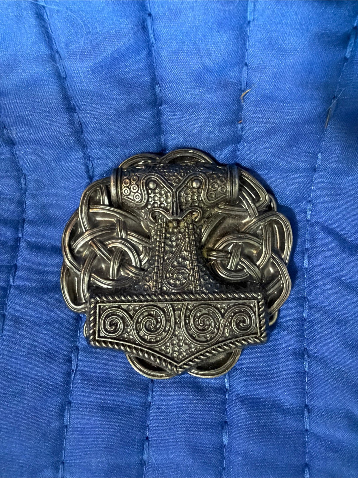 Thor&rsquo;s Hammer Belt Buckle Viking Celtic Raven Skane Metal Pewter Buckle Only