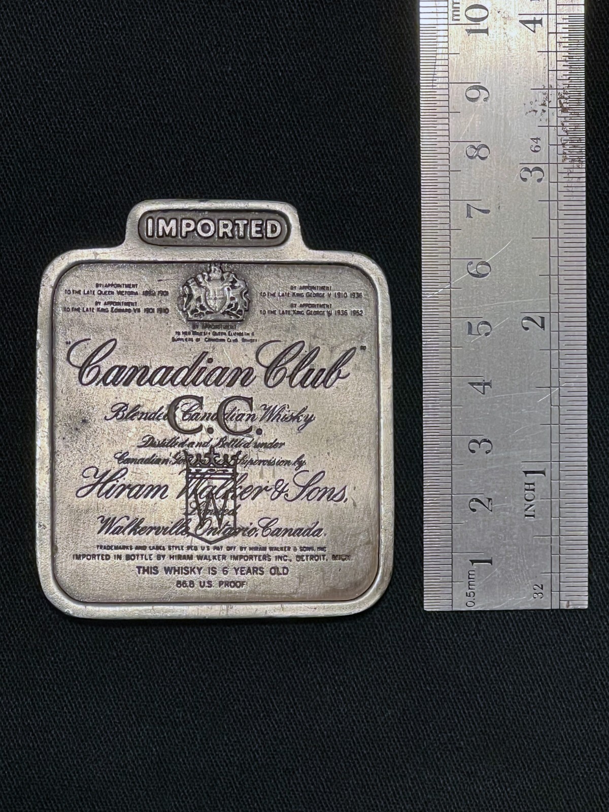 C.C. Canadian Club Whiskey Belt Buckle From Bergamot Brass Works 1975 – Preowned
