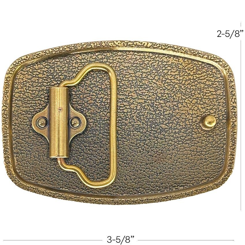 Antique BRONZE Metal Belt Buckle 2ND Amendment Right To Bear Arms Eagle Shield
