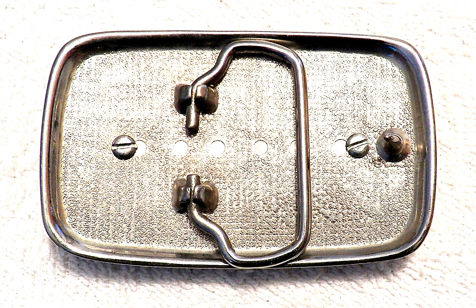 CLASSIC BELT BUCKLE UNIQUE DESIGN COSTUME MARBLED STONE SILVER TONE BB4
