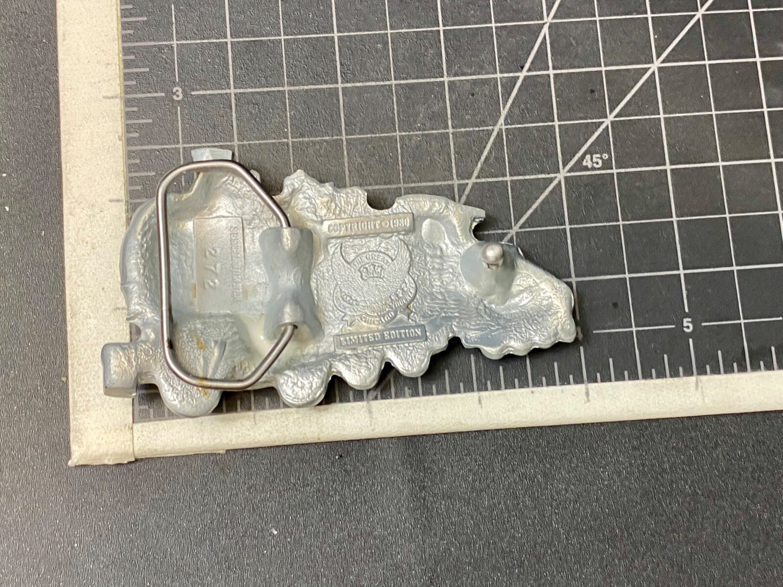Steam Engine Train Locomotive Rail Road Collectors Vintage 1980 Belt Buckle