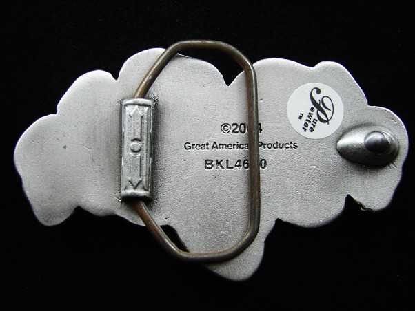 RG05148 *NOS* 2004 **THREE FLOWERS** FASHION ART PEWTER BELT BUCKLE