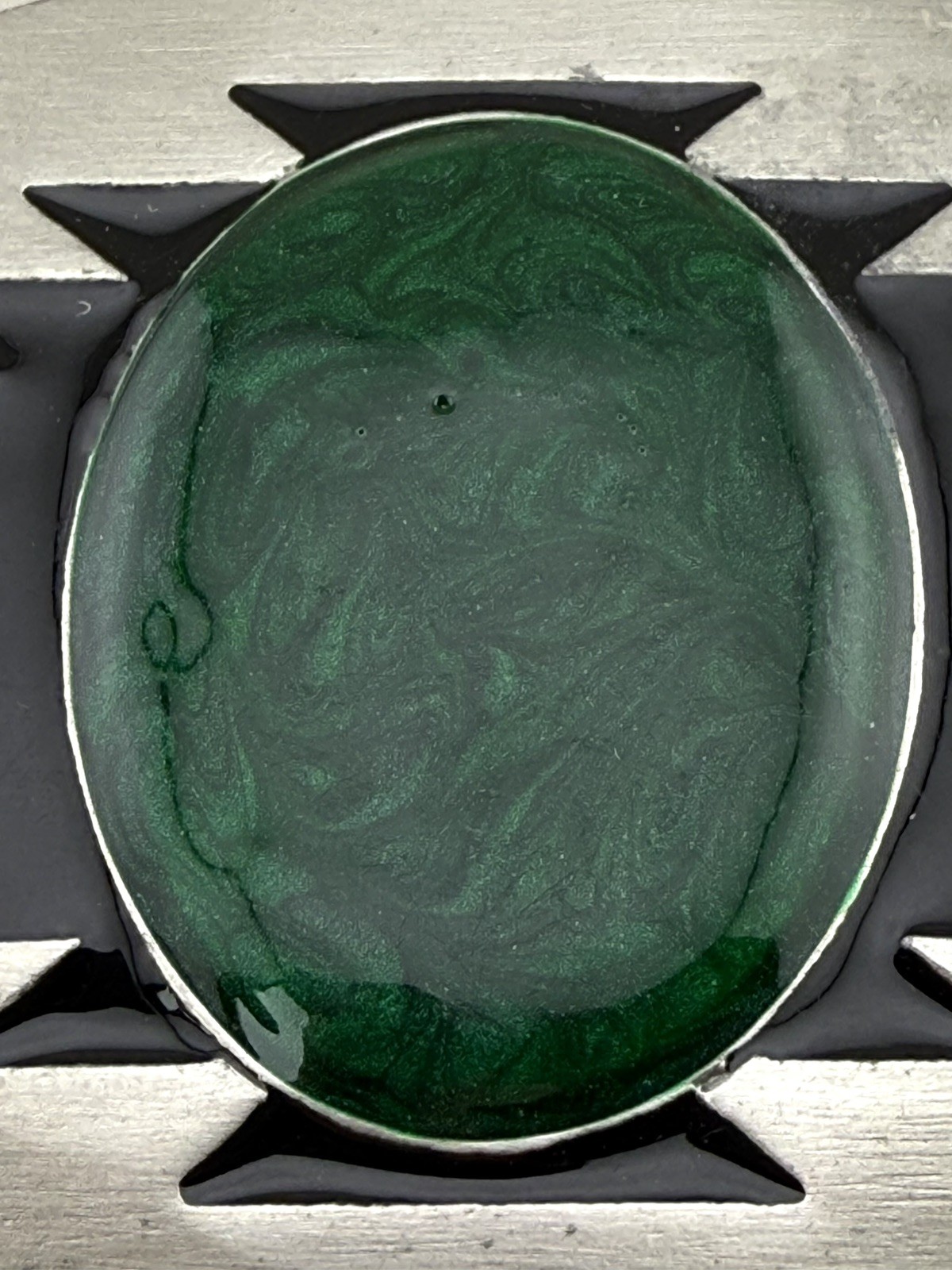 Southwestern Green Malachite Look Belt Buckle Arroyo Grande 1993