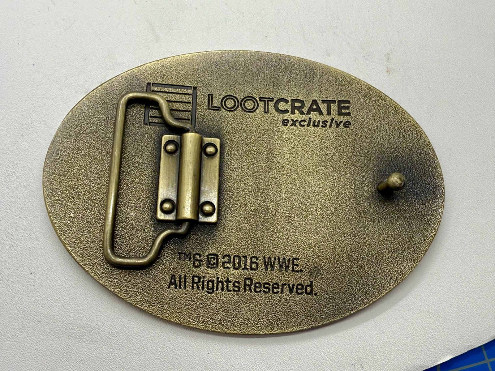 2016 WWE Wrestling Dean Ambros Lootcrate Exclusive Vintage Belt Buckle