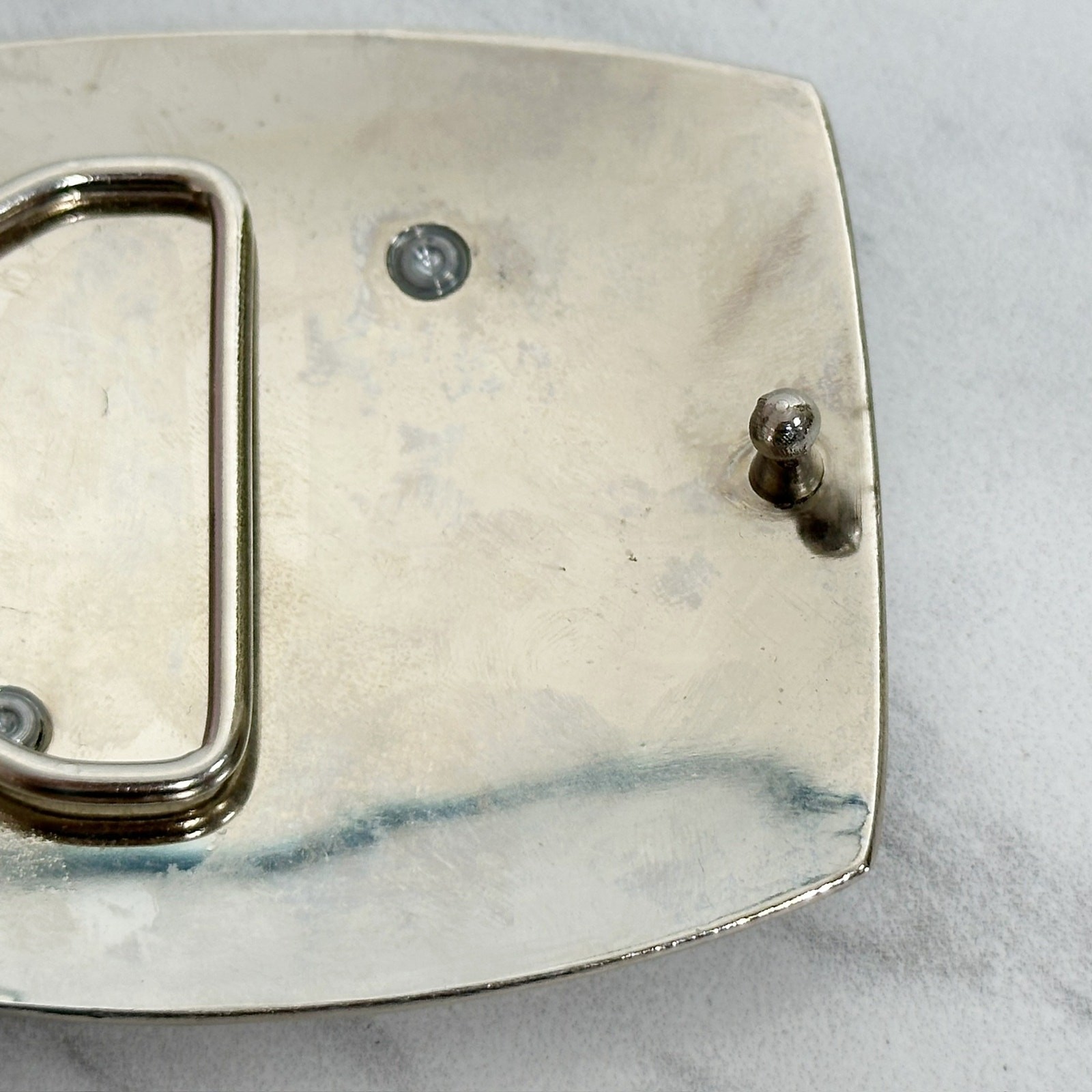 O Letter Initial Monogram Silver Tone Belt Buckle