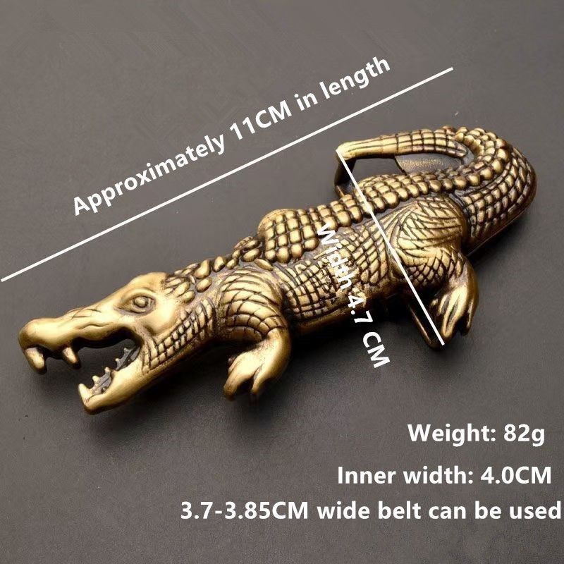 Men&rsquo;s Youth Fashion Belt Buckle Crocodile Brass Inner Smooth Buckle Belt Head