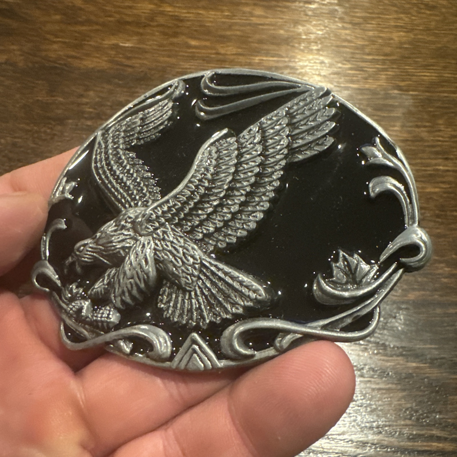 Motorcycle Belt Buckle Bald Eagle American Yellowstone Metal Collector Rodeo